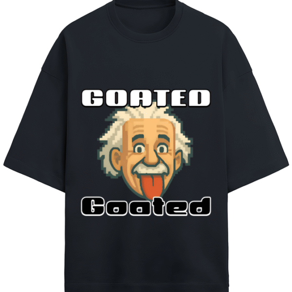 ‘Goated’ Unisex Typography & Graphic Printed Premium Oversized T-Shirt