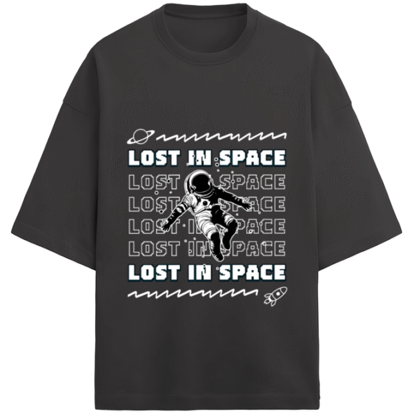 ‘Lost in Space’ Unisex Typography & Graphic Printed Premium Oversized T-Shirt