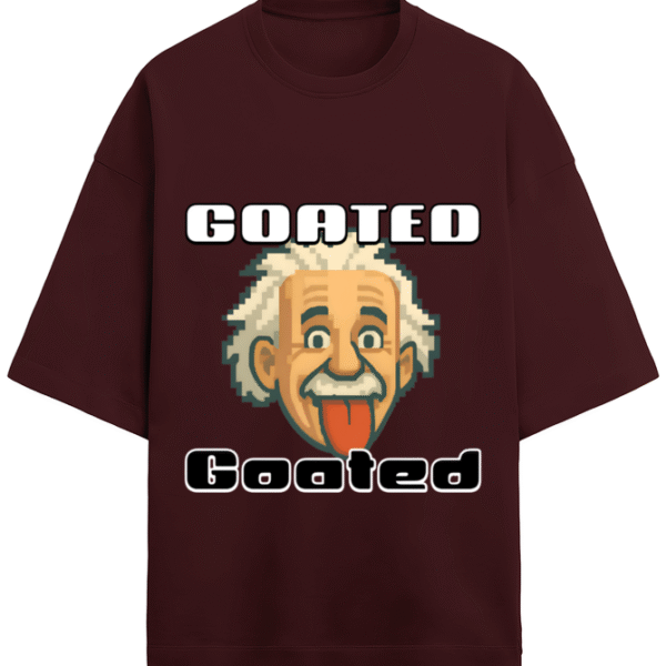 ‘Goated’ Unisex Typography & Graphic Printed Premium Oversized T-Shirt
